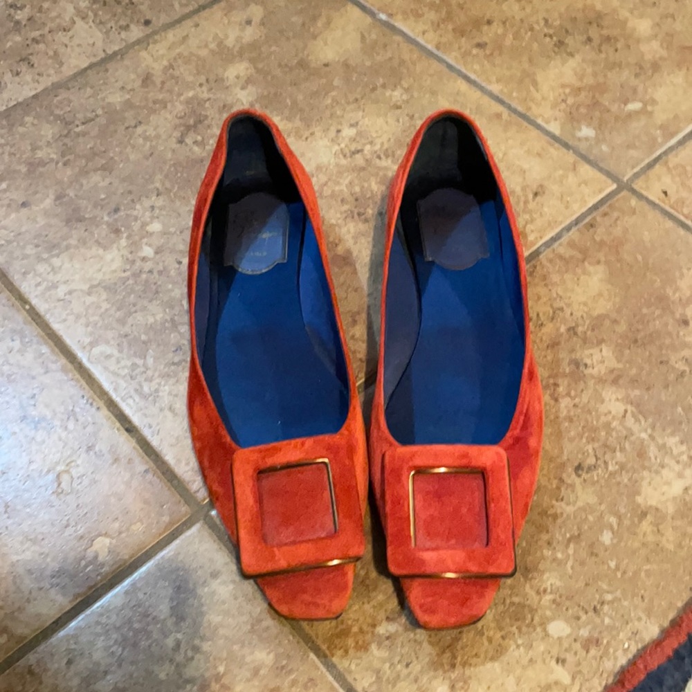 Beautiful orange Flat shoe